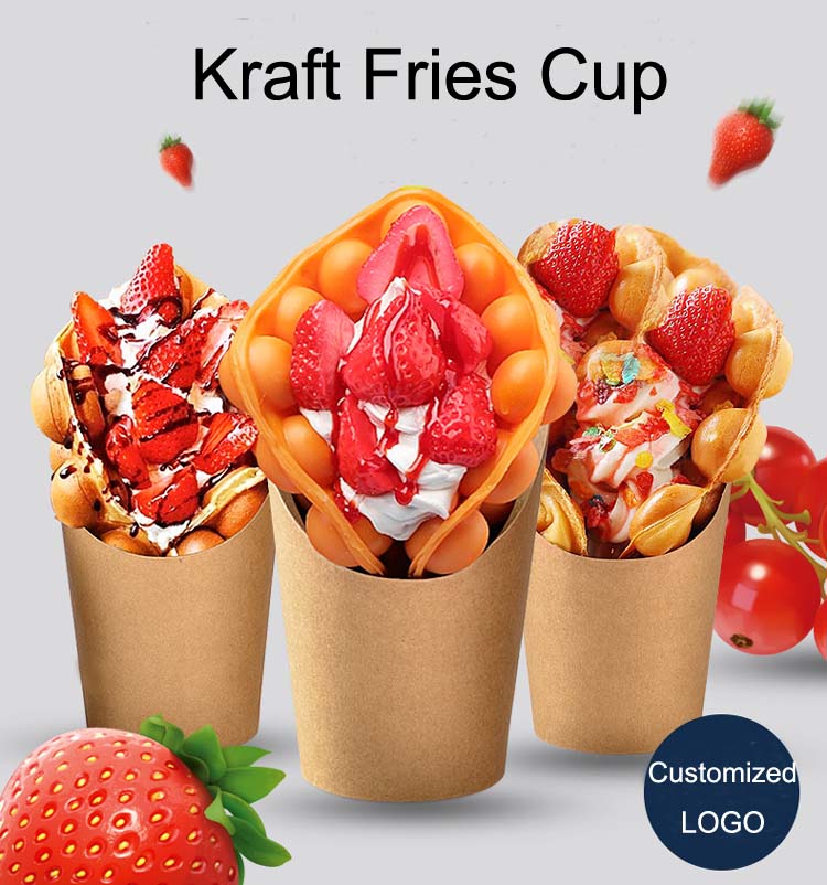 Disposable Kraft Fries Cup