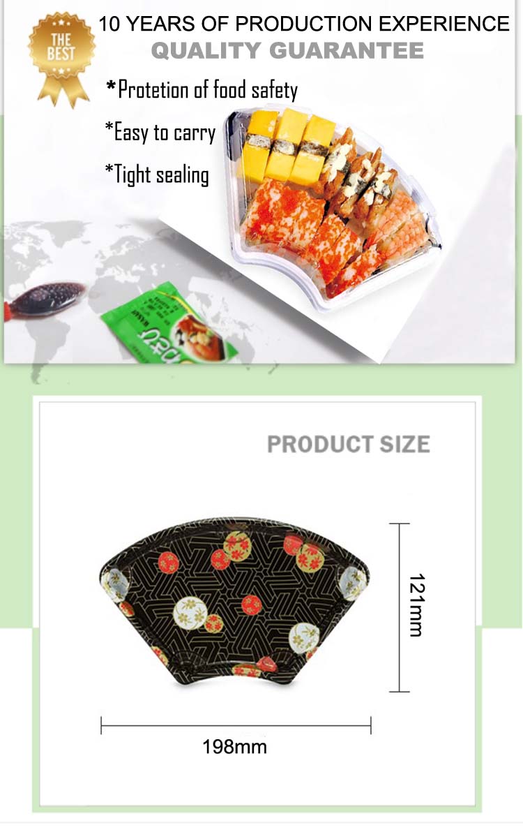 Disposable Fan-shaped Sushi Boxes