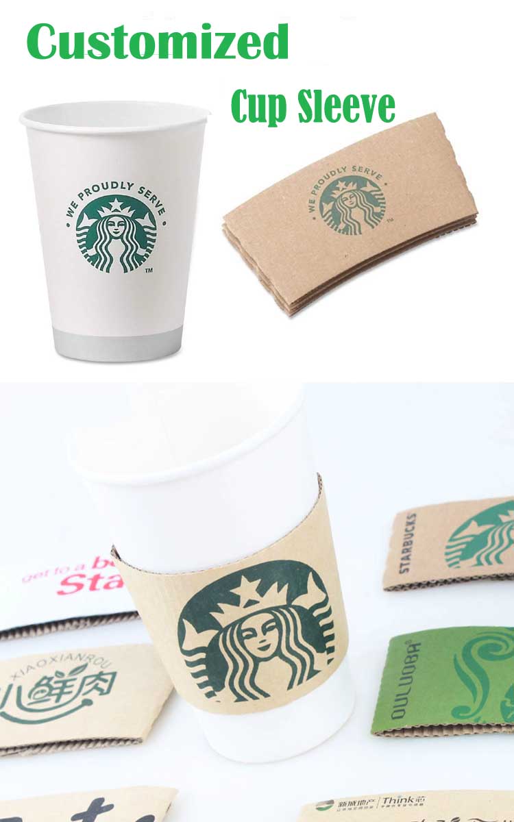 Hüllen für Kaffeetassen aus Kraftpapier